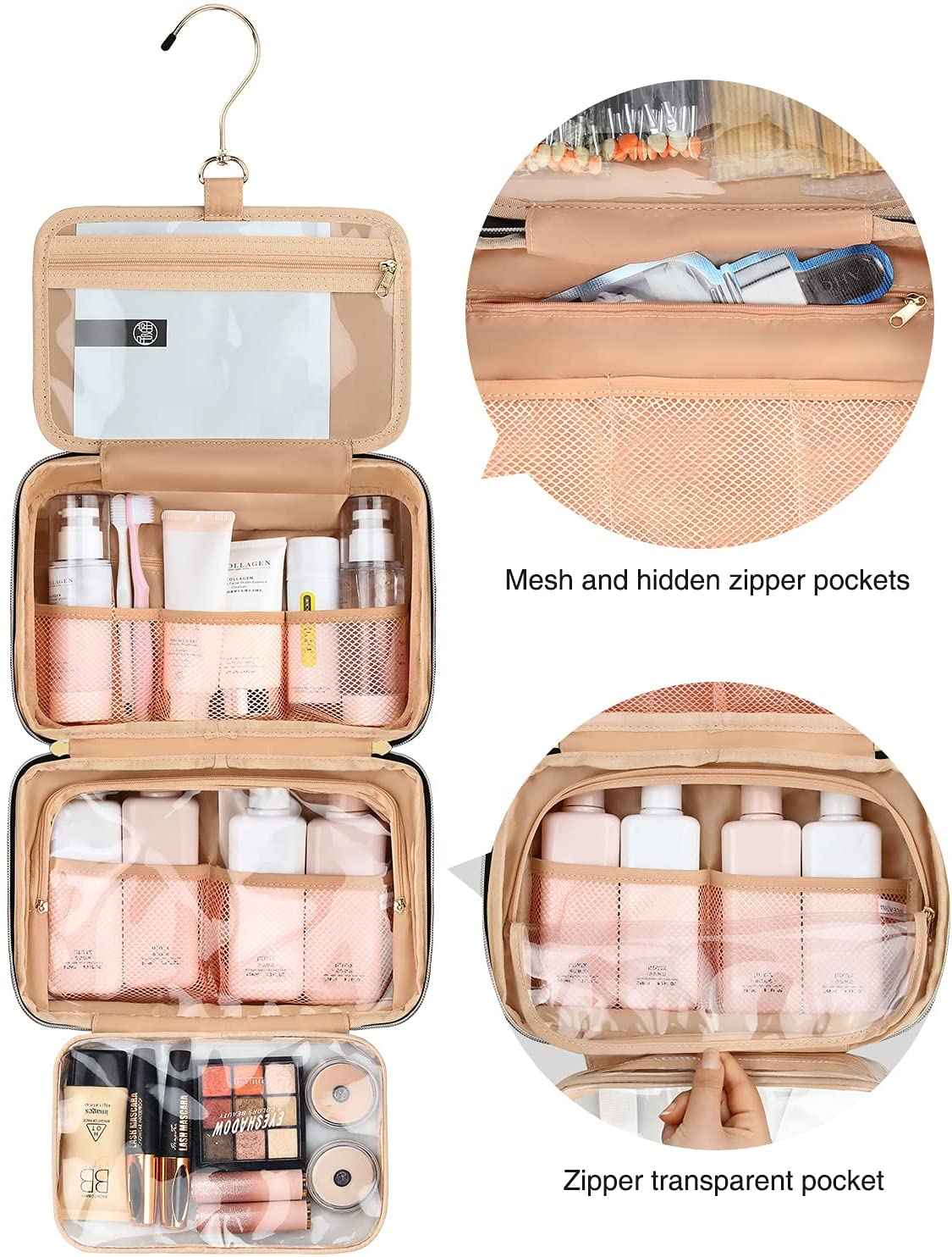 Transparent travel bag, (grey)