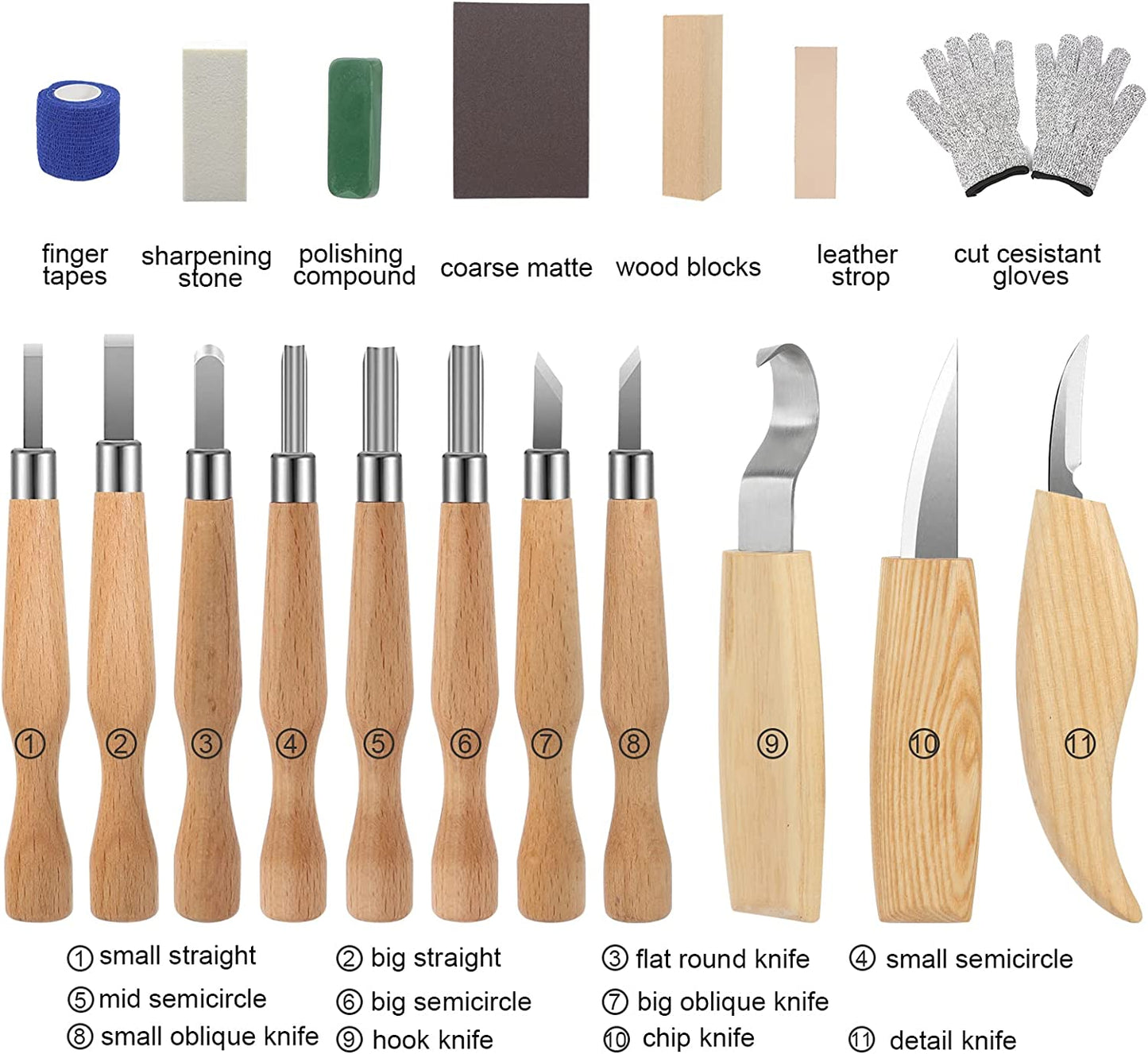 Wood Carving Tools 11 Pcs