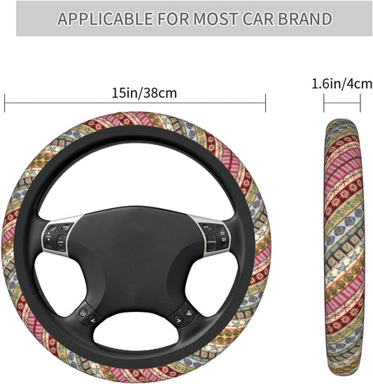 Universal 15 Inch Steering Wheel Anti-Slip Cover (Bohemia3)