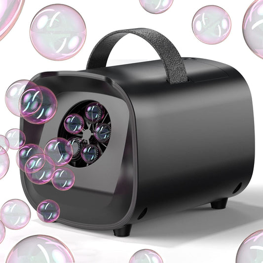 Portable Bubble Machine, 2 Speed Modes (Color: Carbon Black)