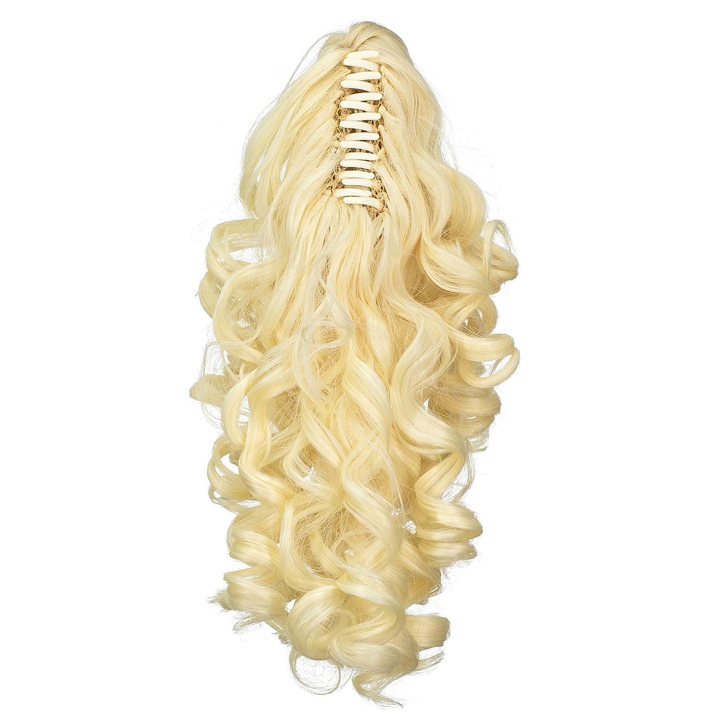 12inch Curly Ponytail Extensions, (Light Blonde-613#)