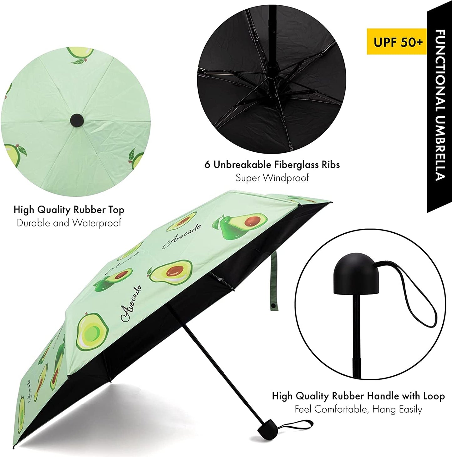 Mini Portable Windproof Travel Umbrella, Color: Avocado Green