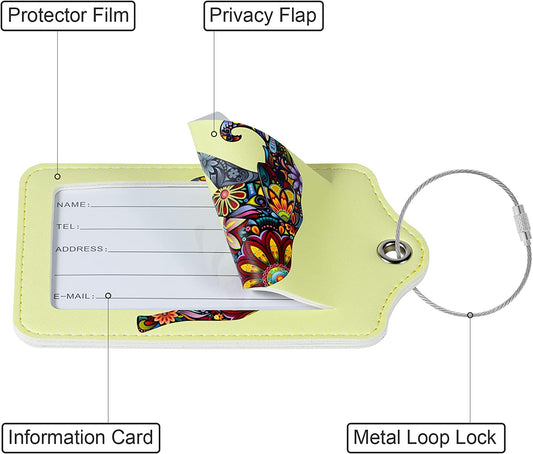 2-Pack Elephant Share Luggage Tags (Yellow Fresh)