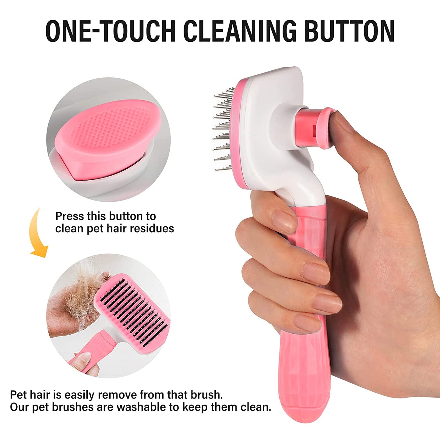 Pet hair removal brush, Colour: Pink