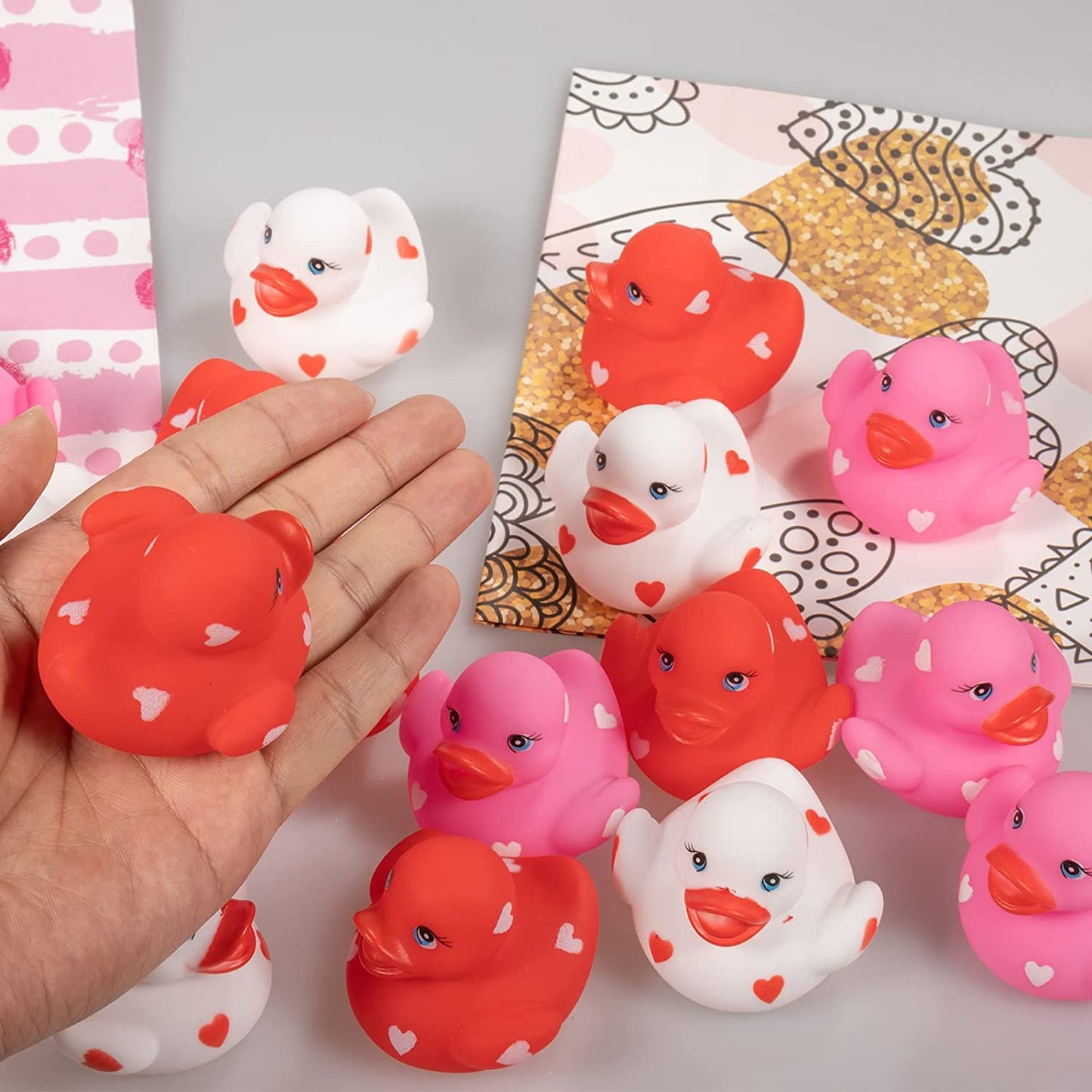 Valentine rubber ducks