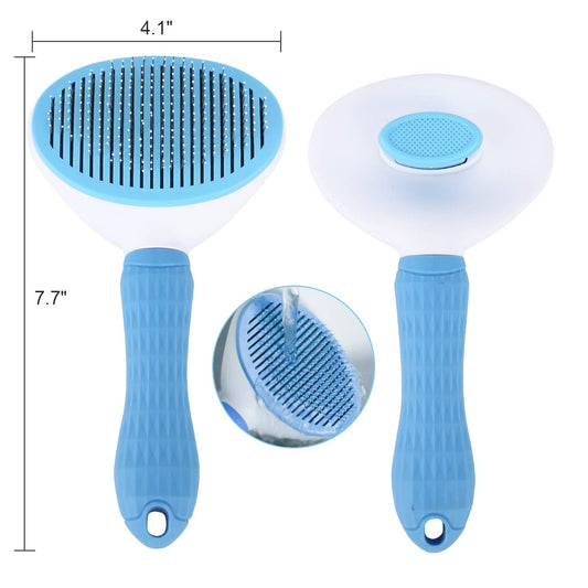 Automatic cleaning brush for pets with long or short hair