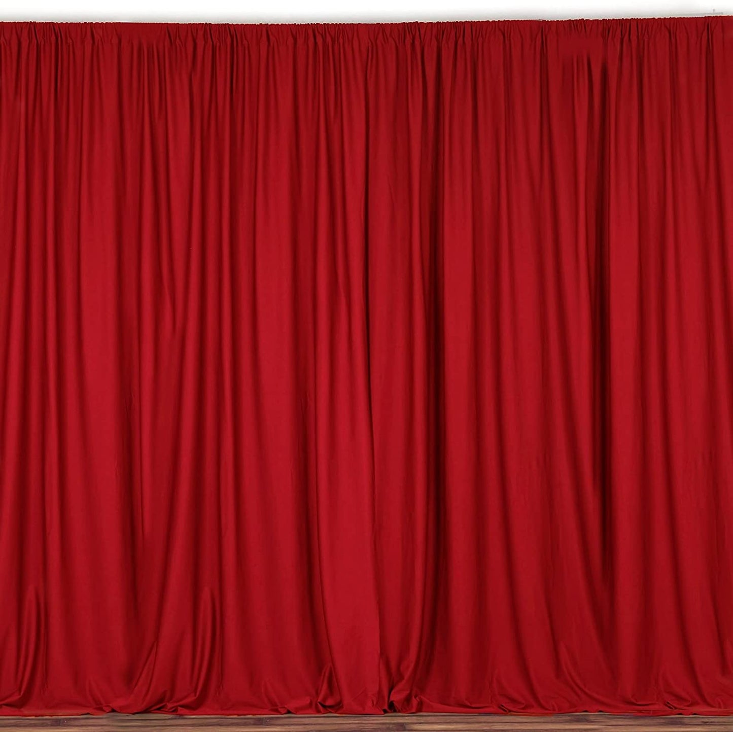 10ft x 10ft Photography Background Curtain Panels Red Polyester