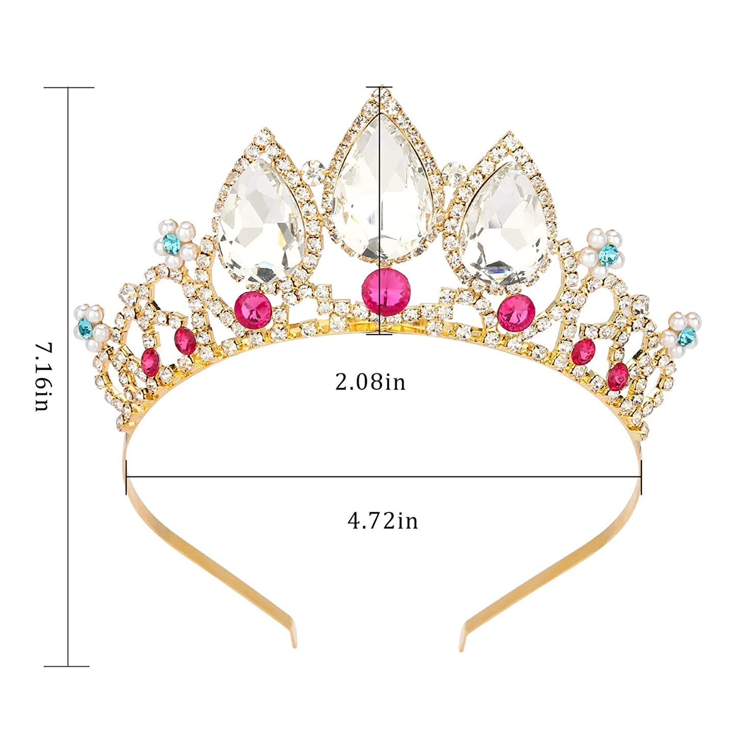 Tiaras for girls, hair accessory, Color: Transparent