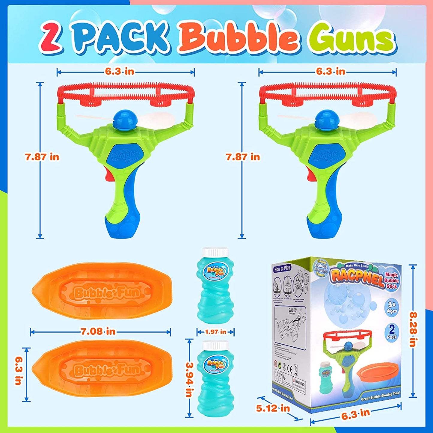 2 Pack Bubble Machine