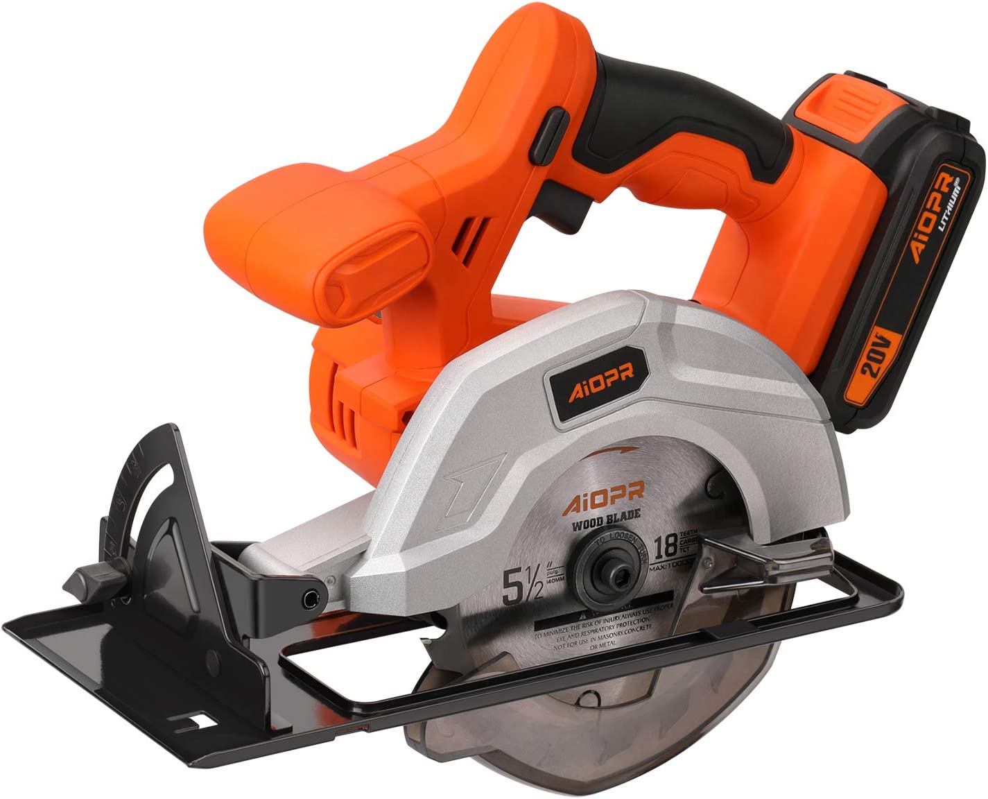 Cordless Circular Saw with Rip Guide and 2 Blades