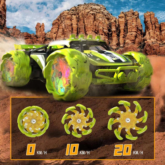 Remote Control Car Toy 4WD, Big Monster Truck (Green)