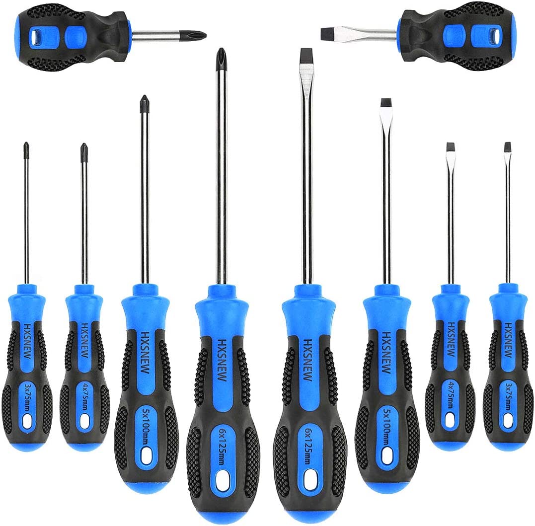 10 piece magnetic screwdriver set (Blue)