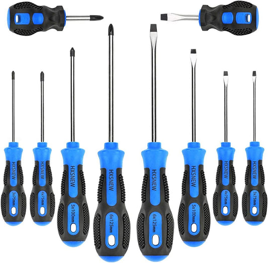 10 piece magnetic screwdriver set (Blue)