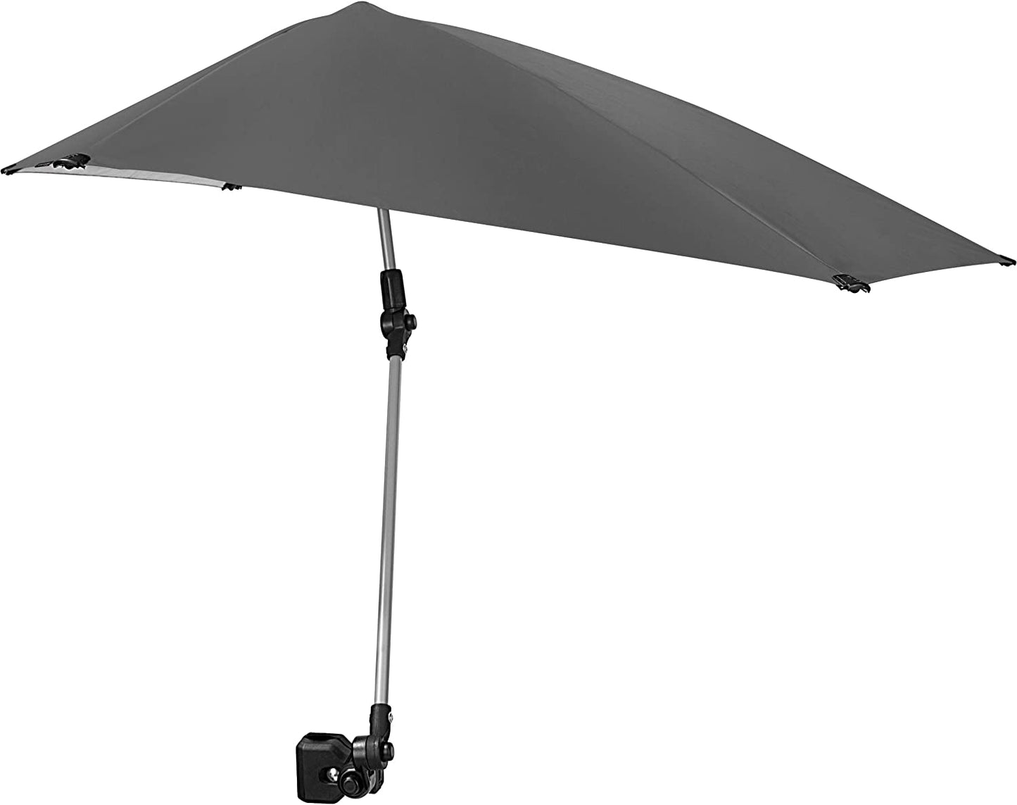 Adjustable umbrella with universal clamp, Gray, Regular