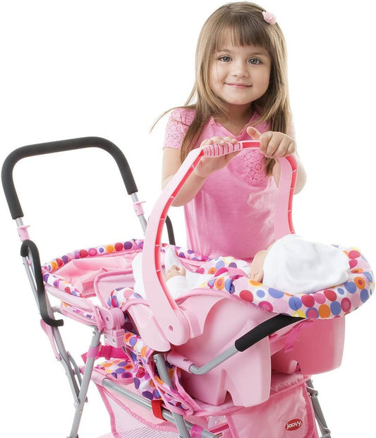 car seat accessory for dolls color: pink (21.5 x 13 x11.7)