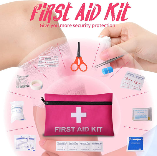 Pink Car Emergency Kit (15 Pieces)