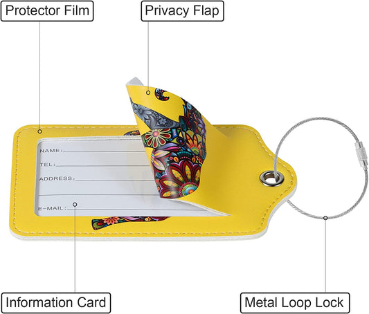 2-Pack Elephant Share Luggage Tags (Yellow)