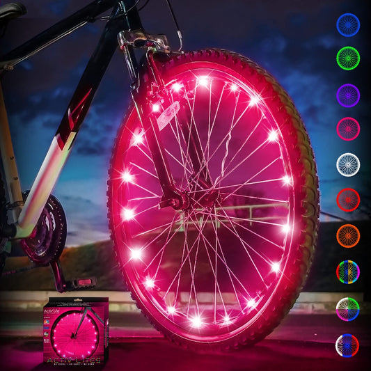 Battery Operated LED Bicycle Wheel Light, Pink