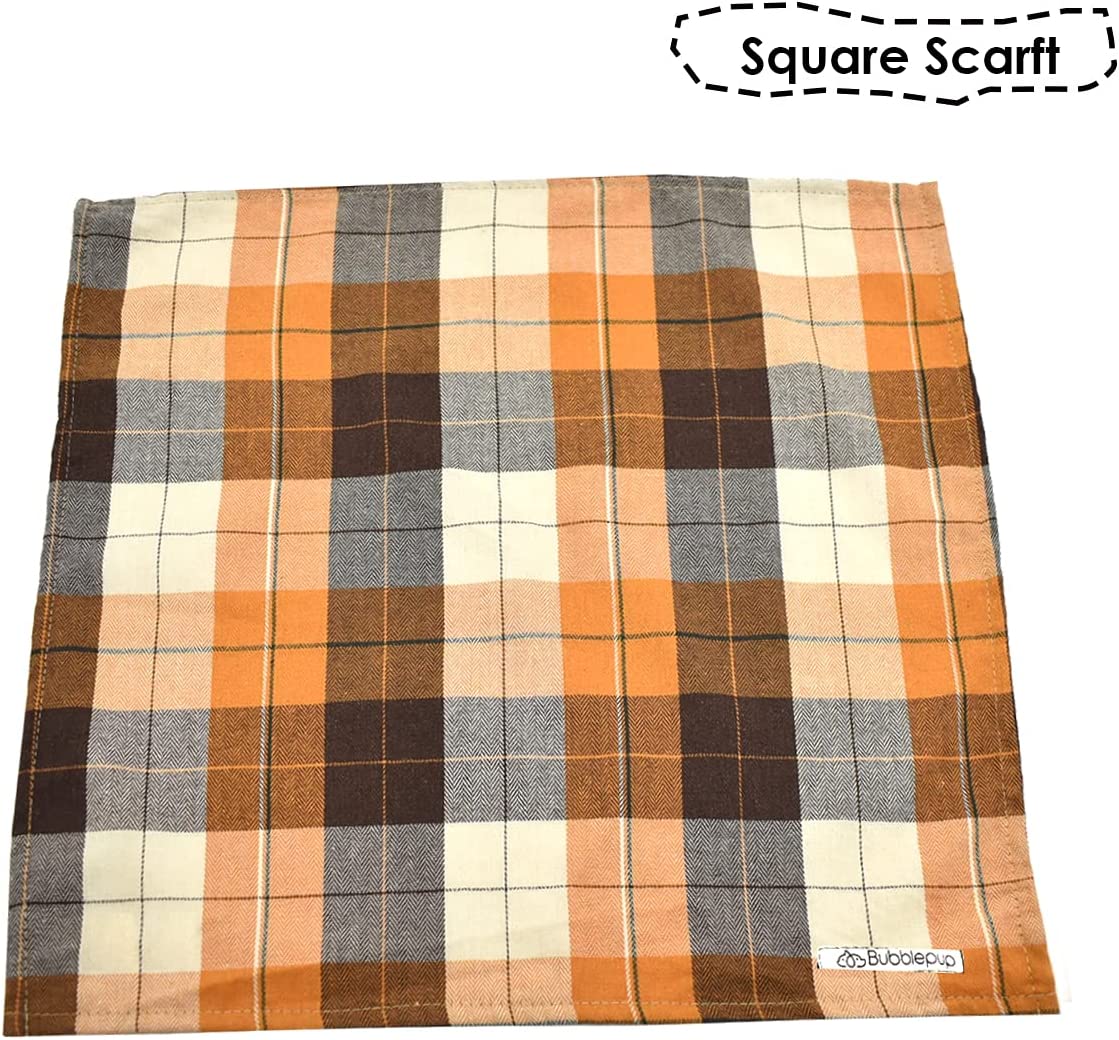 1 square pet scarf, (Brown&Beige) small