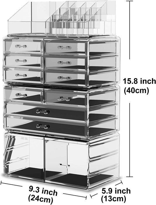 13 Drawer Makeup Cosmetic Organizer (clear)