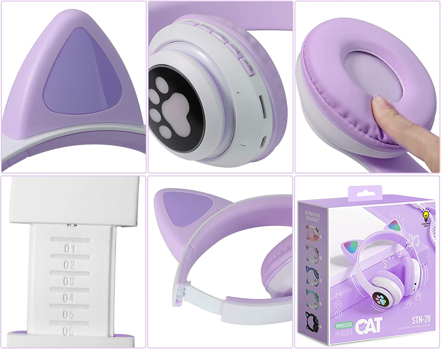 Kids Wireless Headphones (Purple)