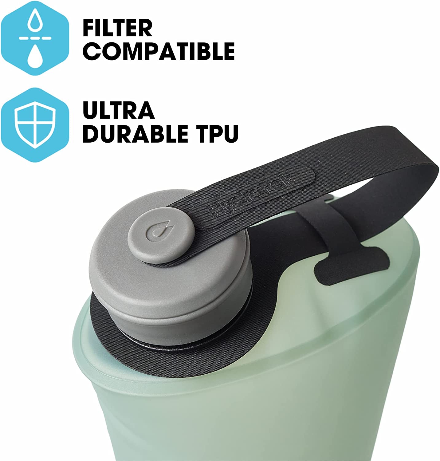 Collapsible Water Storage Bag 2 L with handle (Sutro Green)