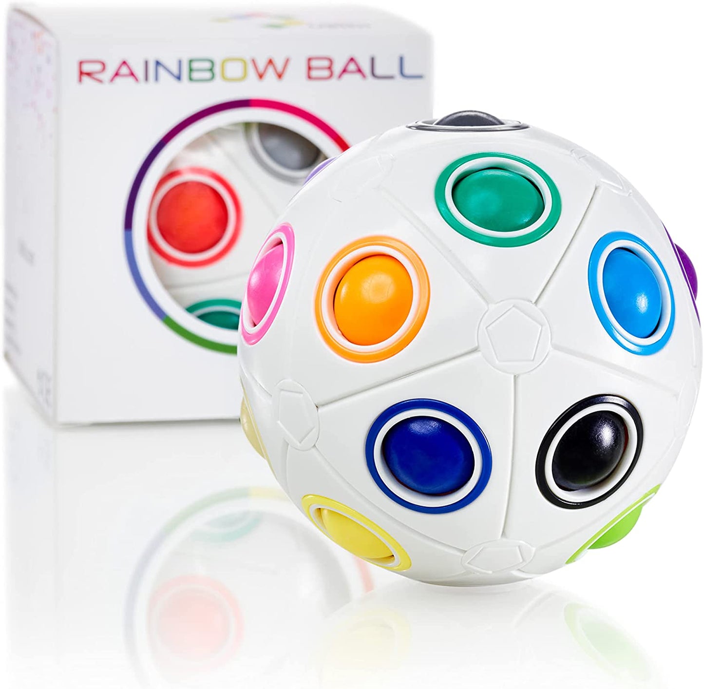 Big rainbow ball with 20 holes, 3D puzzle