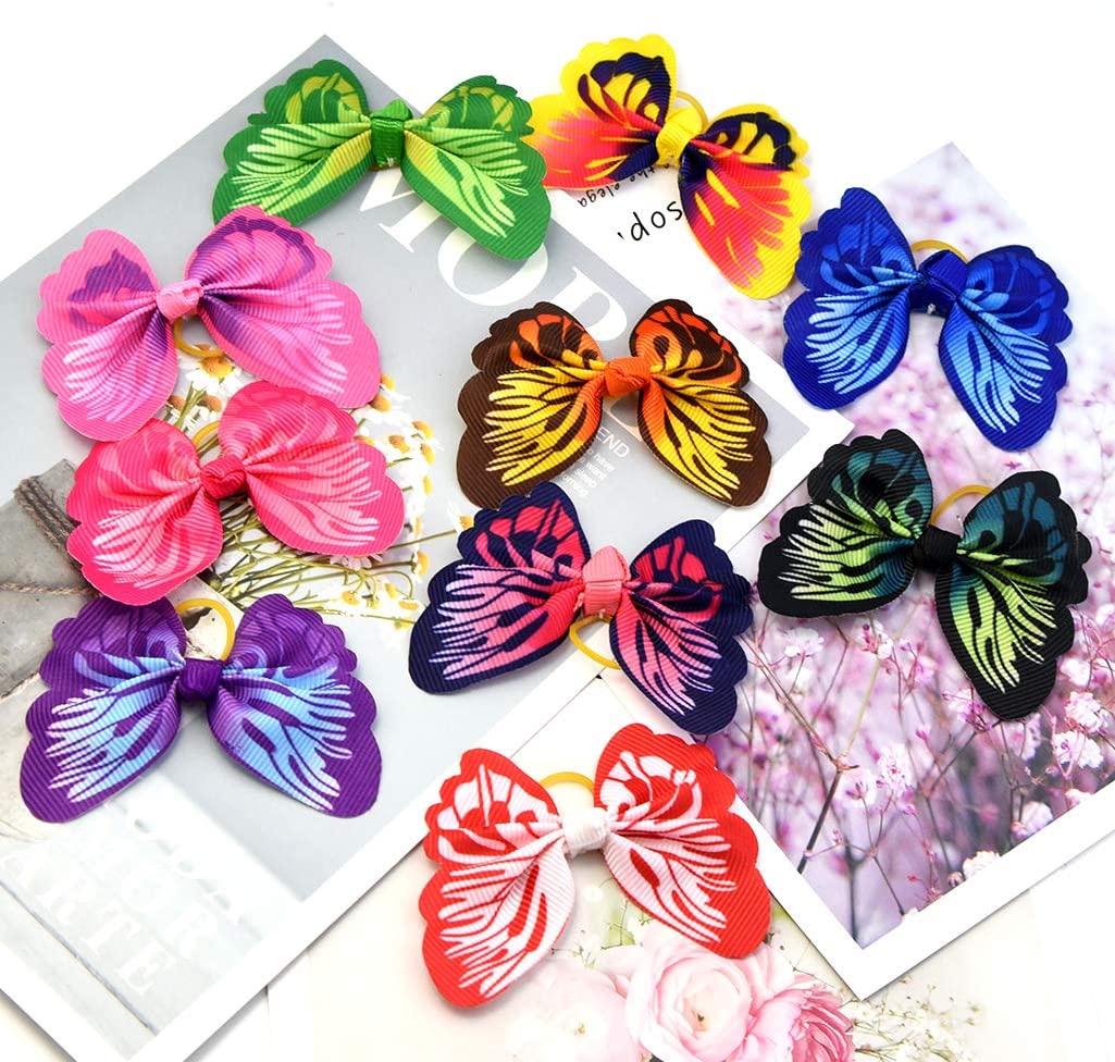 80 Pieces Pet Hair Bows, Multicolor