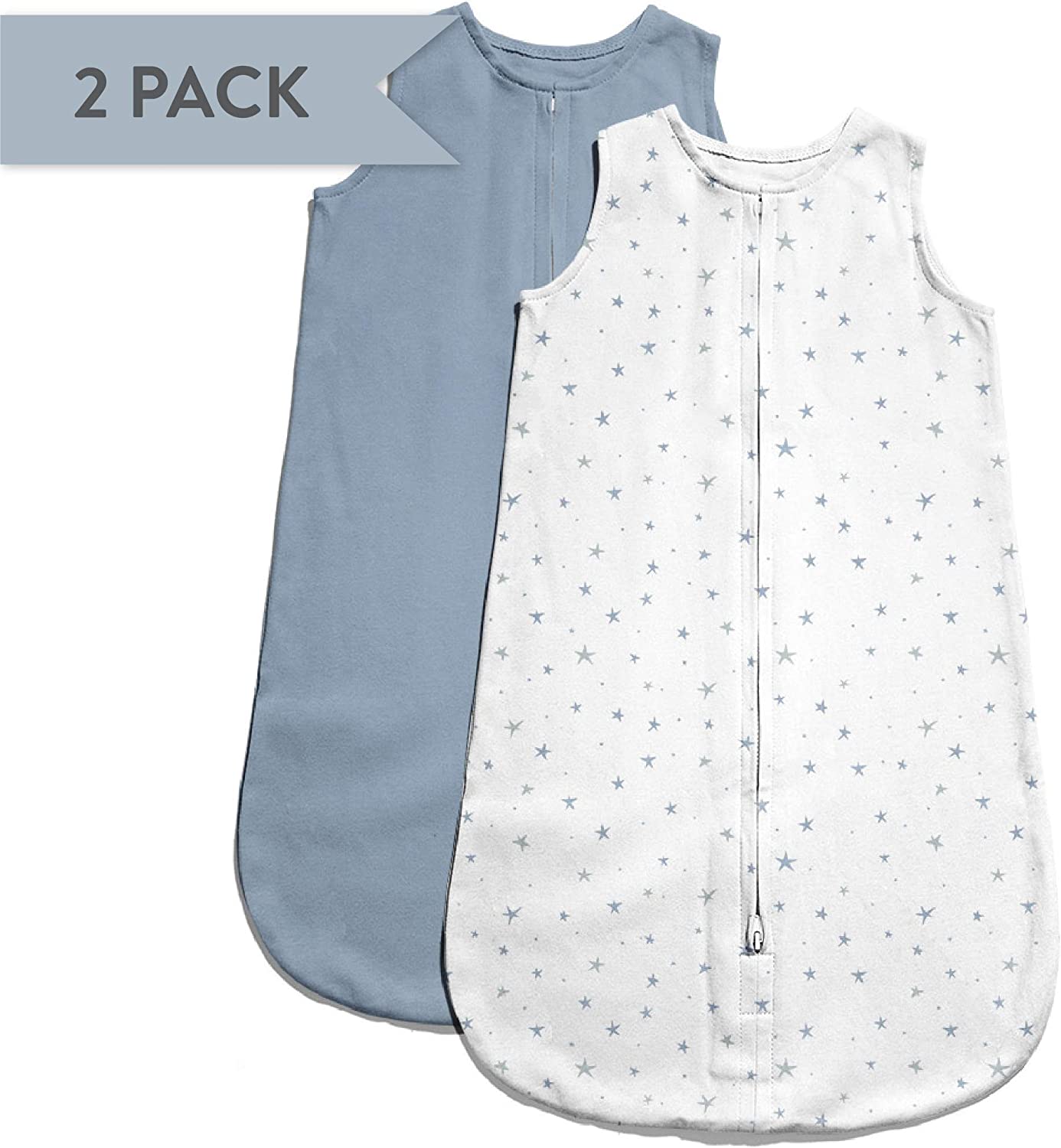 Set of 2 Baby Sleeping Bags, (Color: Blue and White)