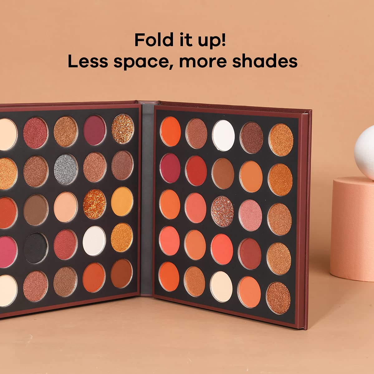 Autumn 50 Colors Foldable Eyeshadow Palette, Brown