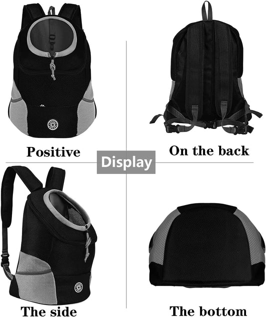 Pet Outdoor Breathable Backpack (Color: Black)