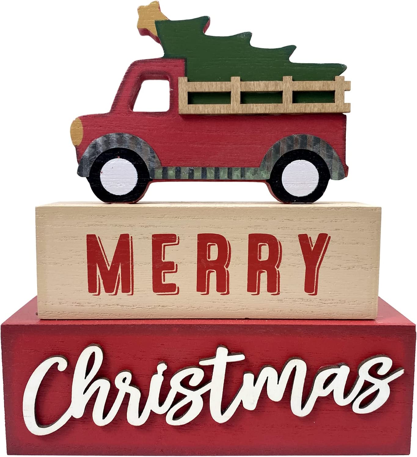 Rustic Wood Christmas Decorations, Truck