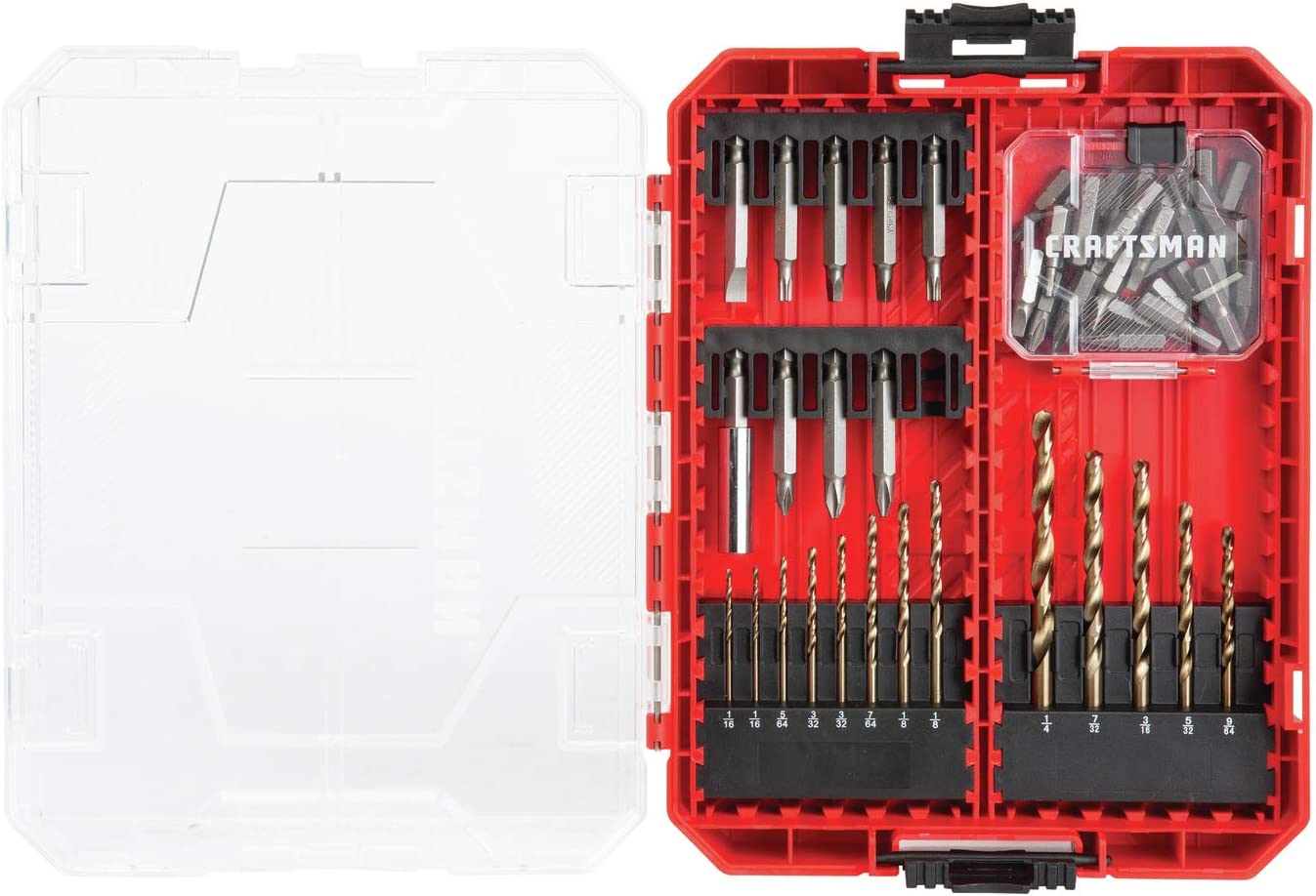 Screwdriver Bit Set, 53 Piece, Alloy Steel, Finish Black Oxide