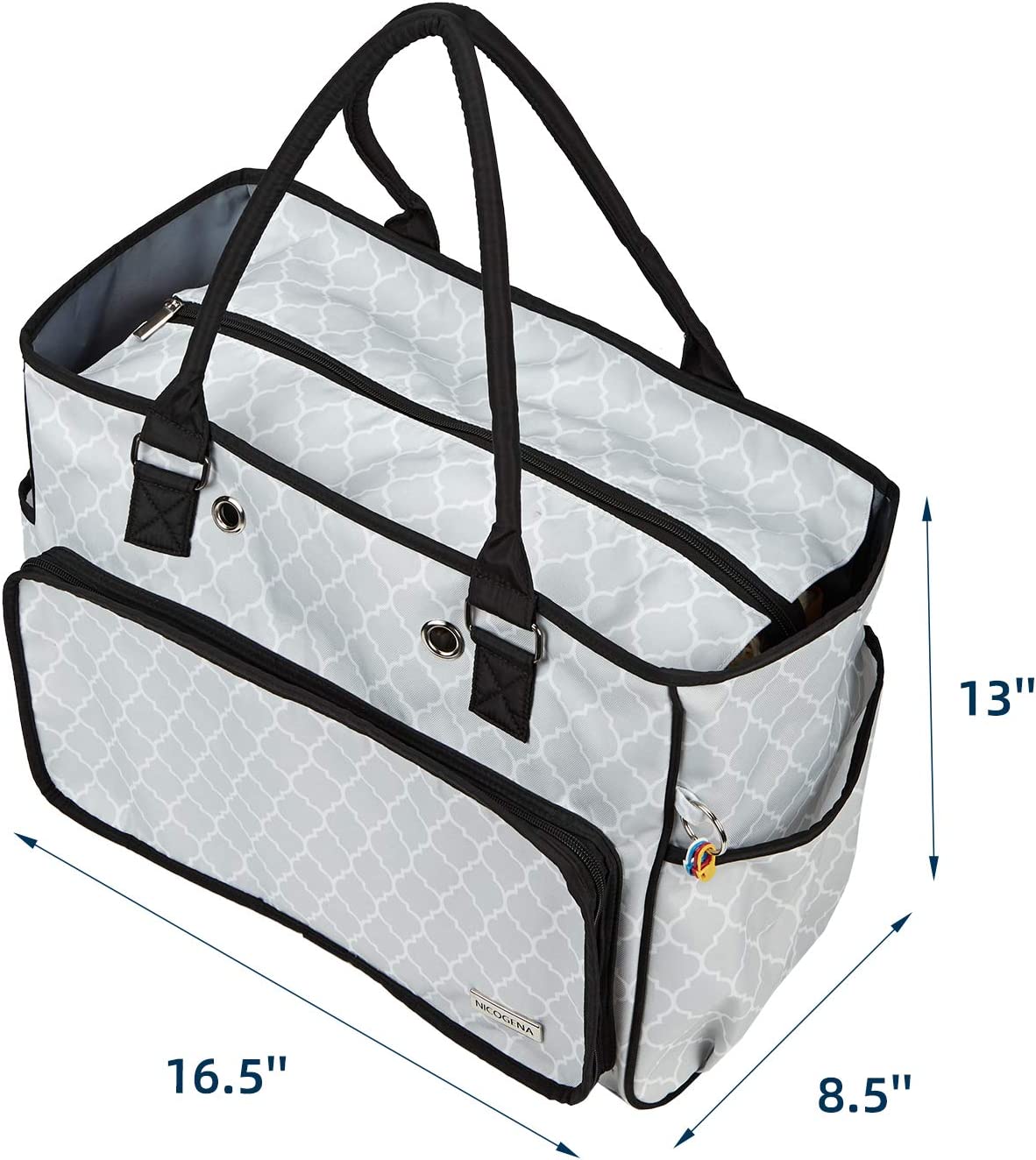 Yarn and accessory storage bag, (white lantern)