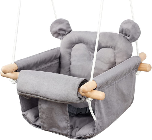 Indoor baby swing, padded seat, color: Dark Grey