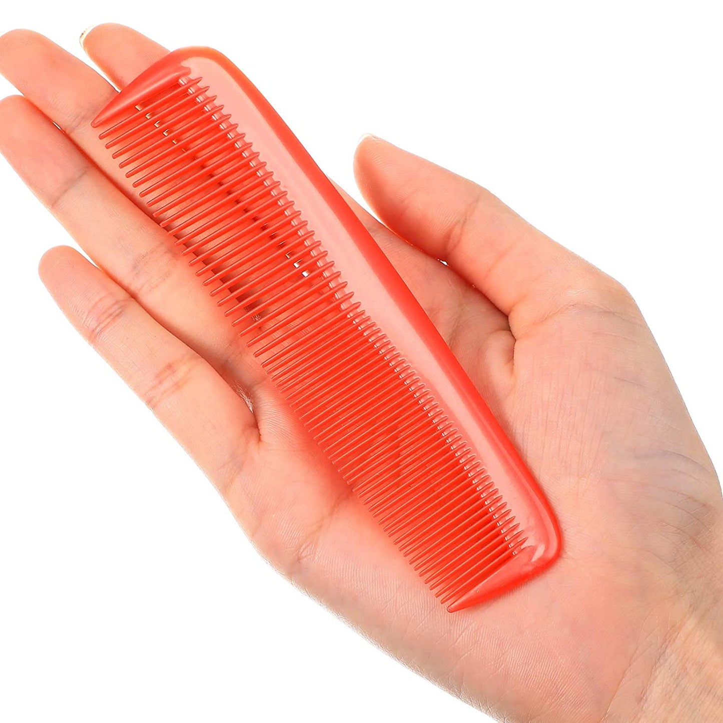 12 piece fine hair combs set (red)