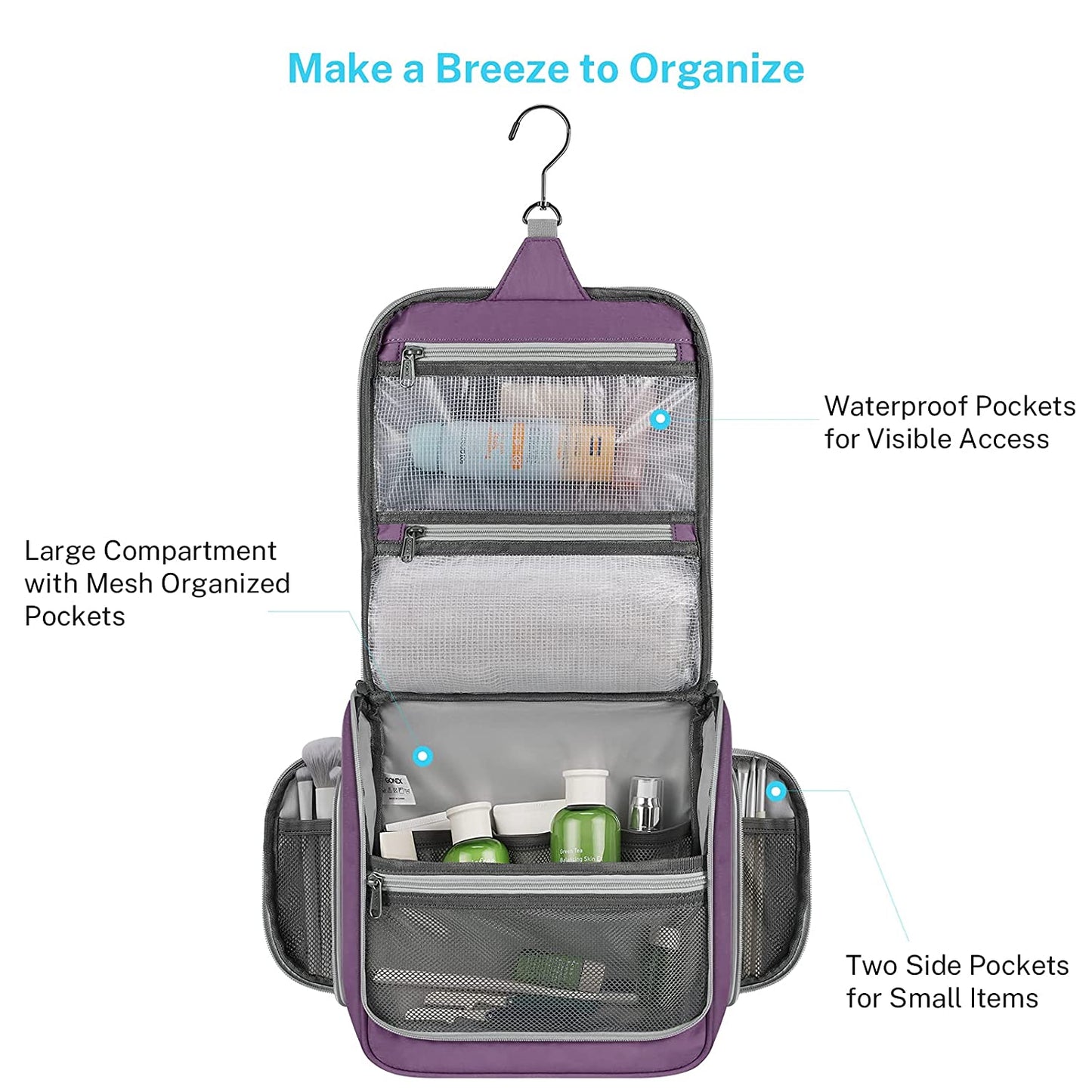 Travel organizer bag , (purple)