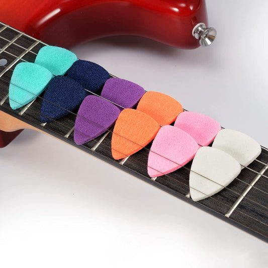 Pack of 12 picks for ukulele, acoustic electric guitar and bass