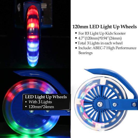 Children's scooter Blue wheels with LED light