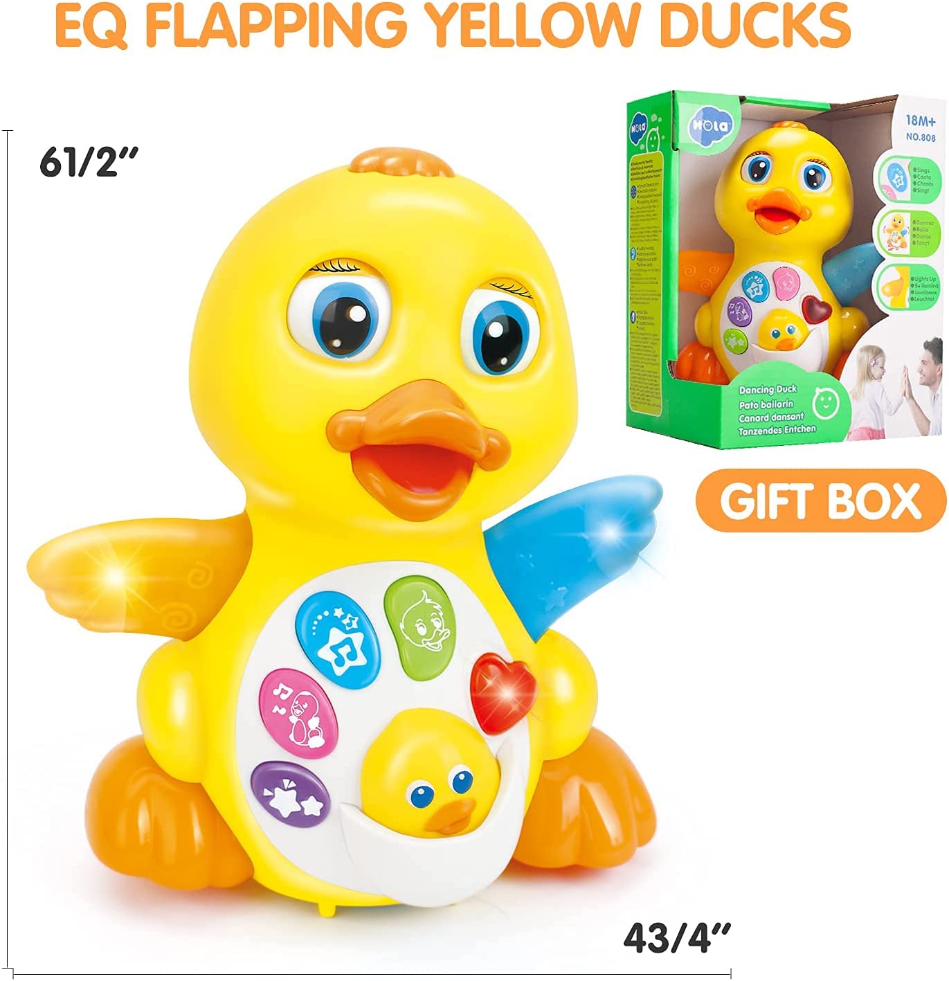 Dancing Walking Yellow Duck Interactive Action Learning