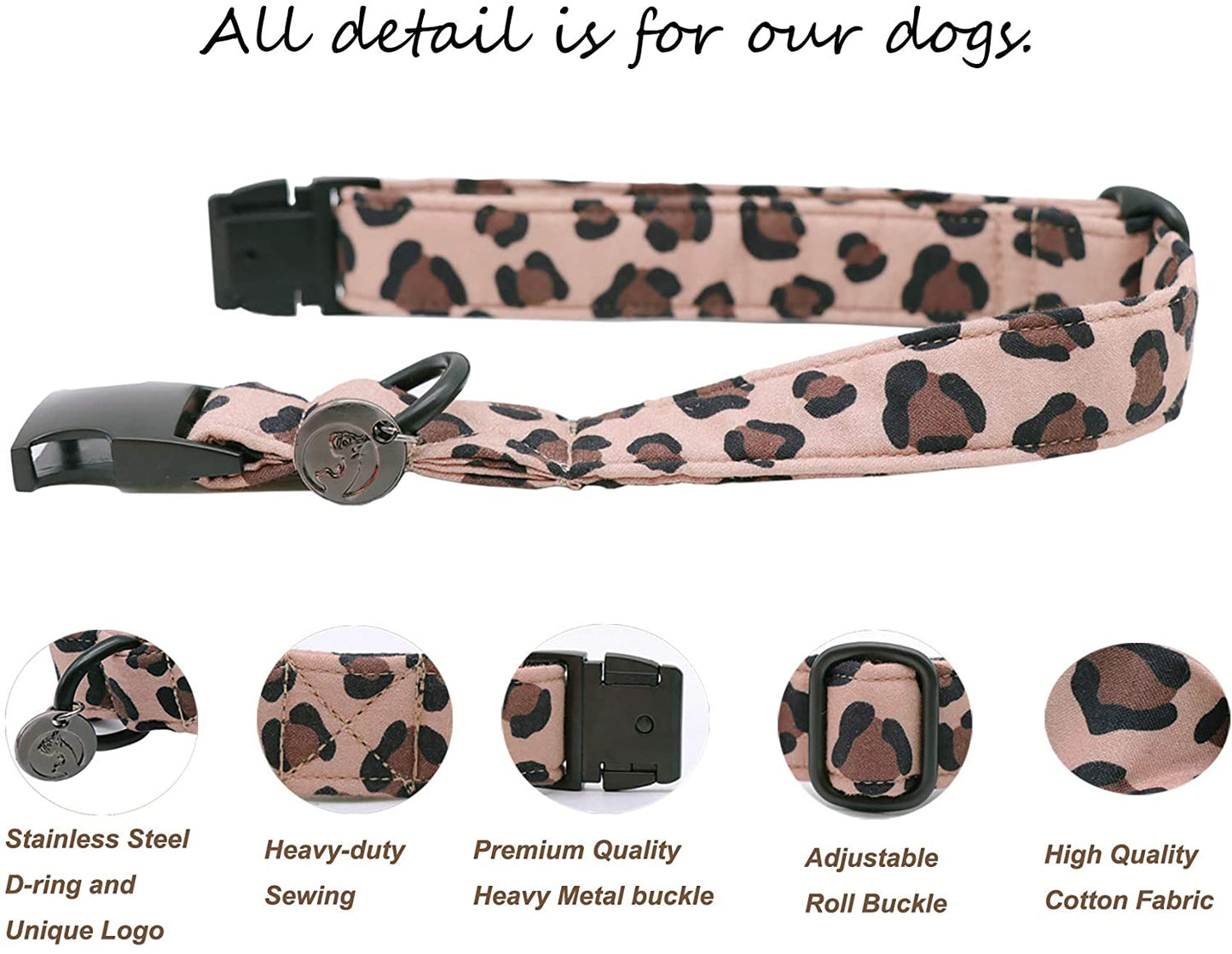 Bowtie collar for dogs, Colour: Leopard