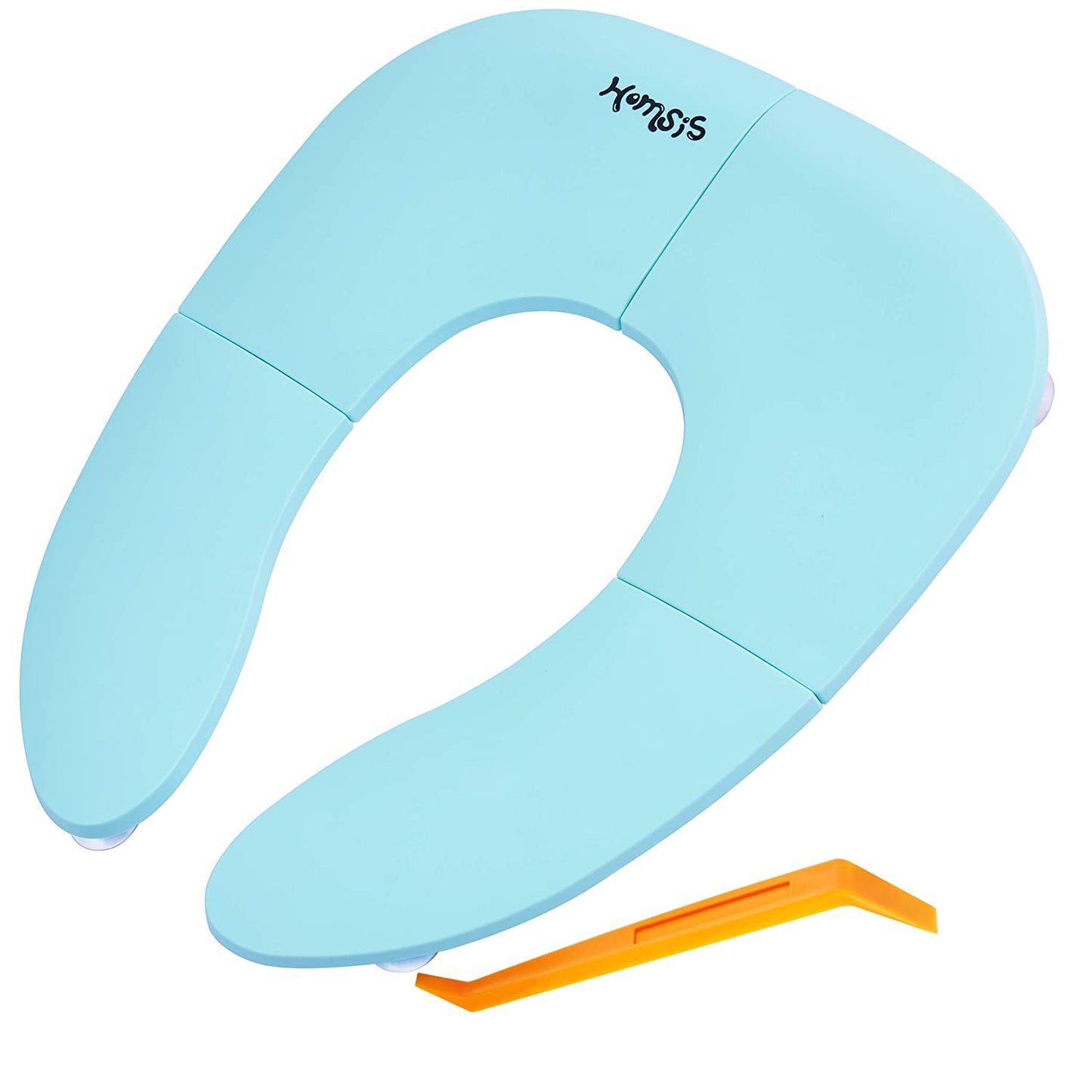 Round and oval folding toilet seat for babies, Colour: Aqua