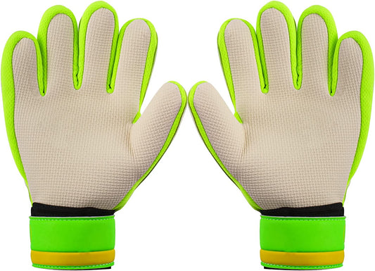 Goalkeeper gloves, with double protection, Green, Size 5