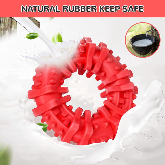 Natural Rubber Chew Toys for Pets, Red