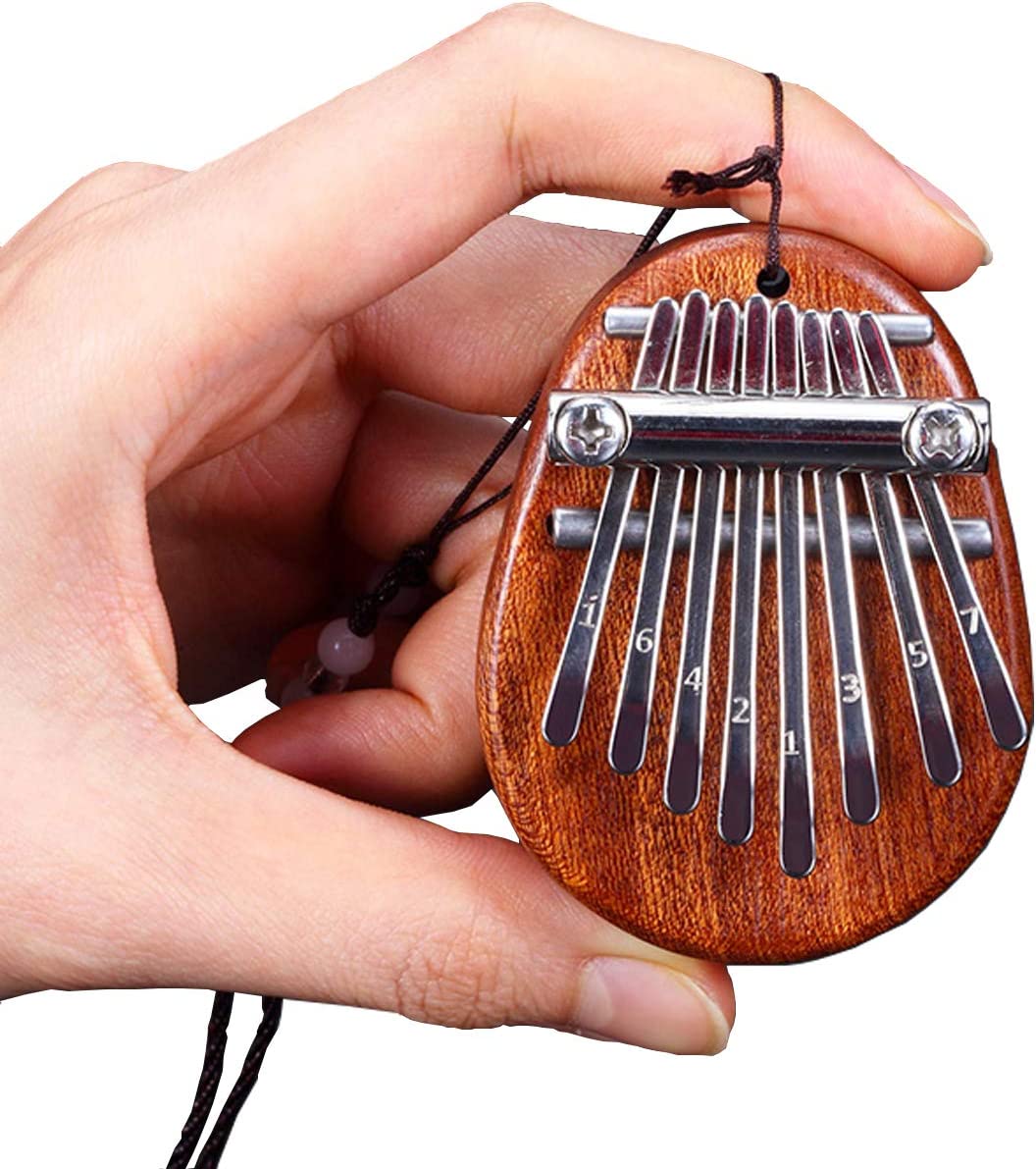 8 Keys Thumb Piano, Sapele Wood, Metal