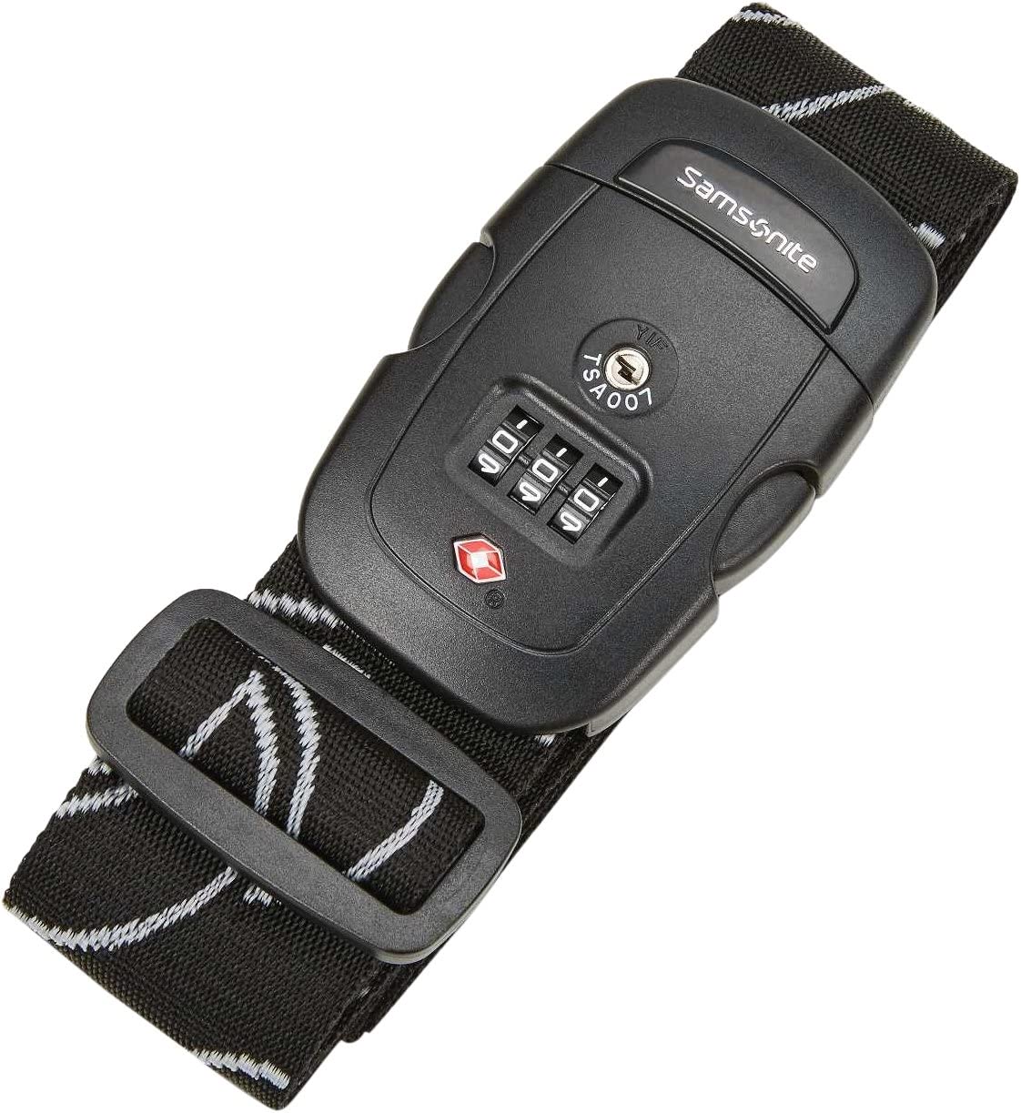 Luggage strap with combination lock, (Color: Black)