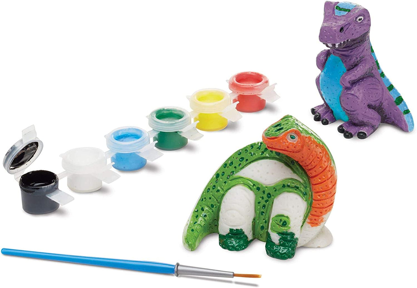 Dinosaur Figures Craft Kit, 2 Figures, 6 Paints, 3.7 x 4.7 x 6.7