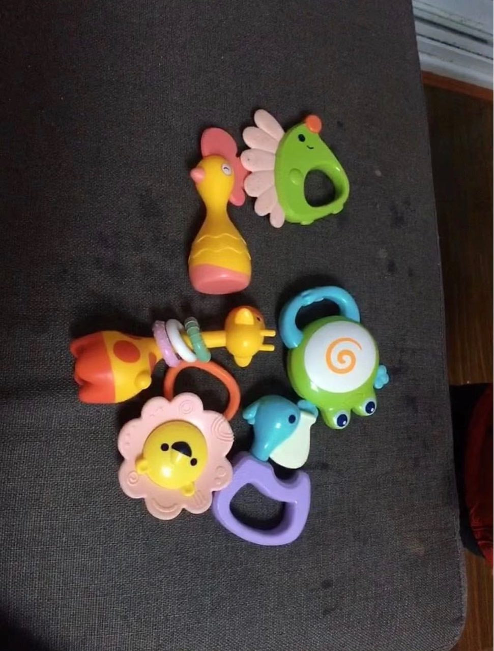 Set of 10 animal rattles