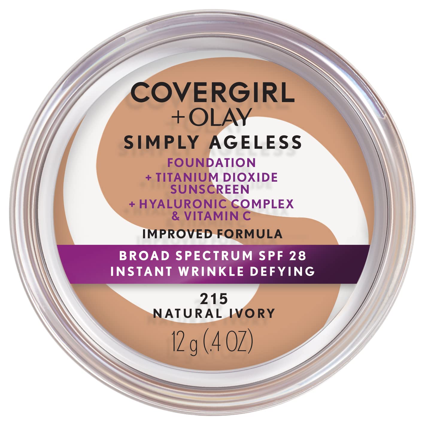 Makeup base, diminishes the signs of aging, SPF 28, Natural Ivory