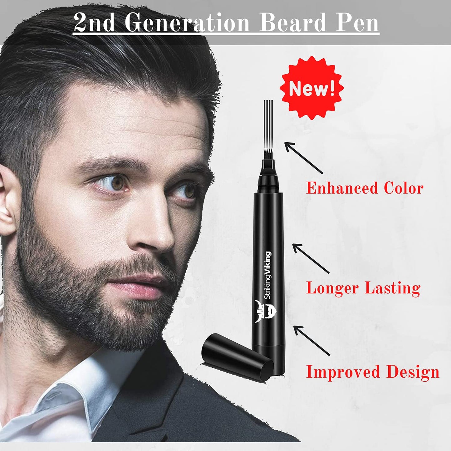 Beard Pencil Refill, (Color:Black), 6.18 x 5.83 x 1.22 inches